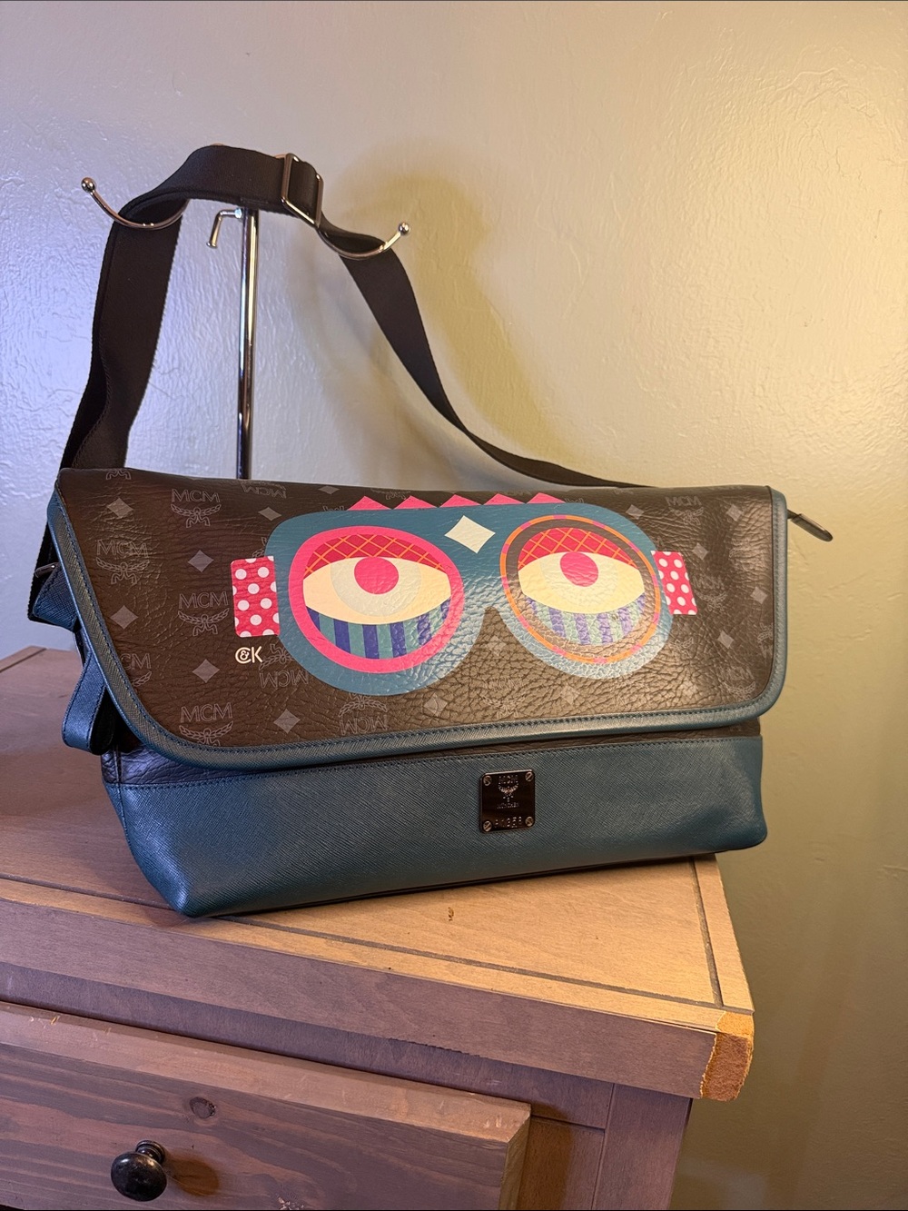 MCM x Craig & Karl Limited Edition Beyond Snowdome Eyes Messenger Bag NWOT